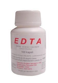 EDTA Calcium Disodium 100 kapslí  - Chelátor